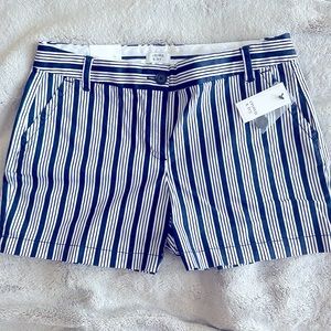 Crown & Ivy Navy & White Striped Shorts